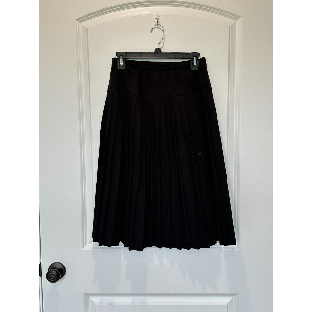 Vintage Jo & Arlo Black Pleated A-Line Skirt Size 16